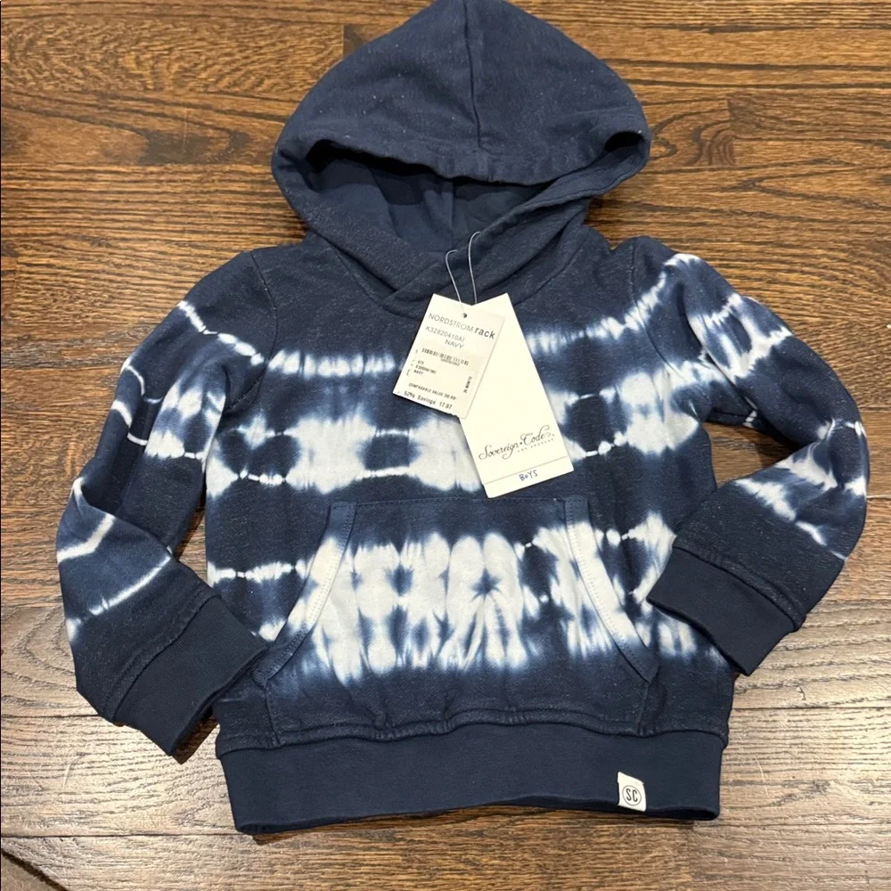 Sovereign Code tie dye hoodie size 24 months blue navy white NWT